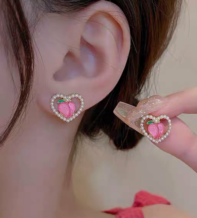 Accessories |  Cute Peach Bracelet & Earrings Accessories Accessories