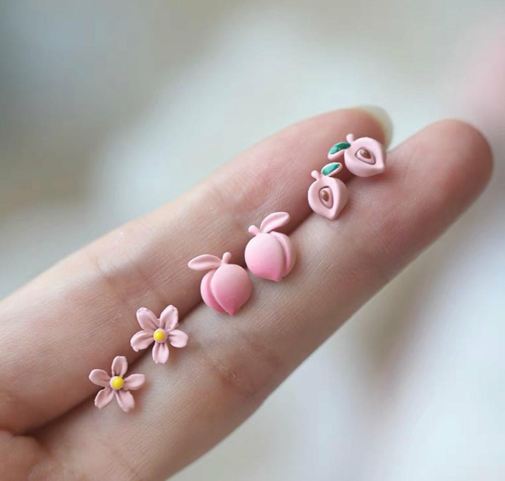 Accessories |  Cute Peach Earrings Set Accessories Accessories