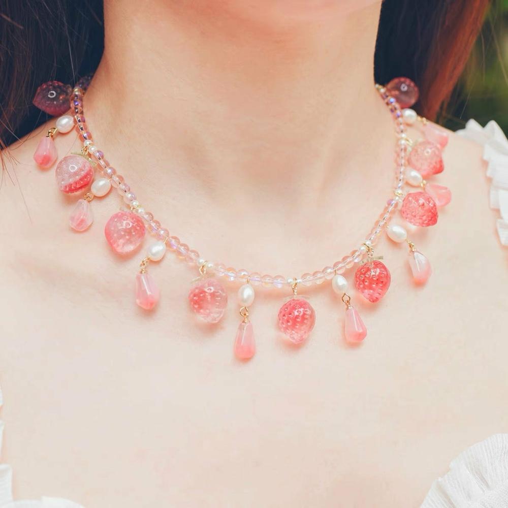 Accessories |  Cute Strawberry Necklace Accessories Accessories