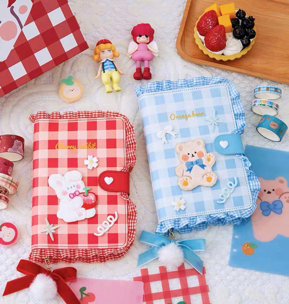 Accessories |  Kawaii Plaid Notebook Set Accessories Accessories