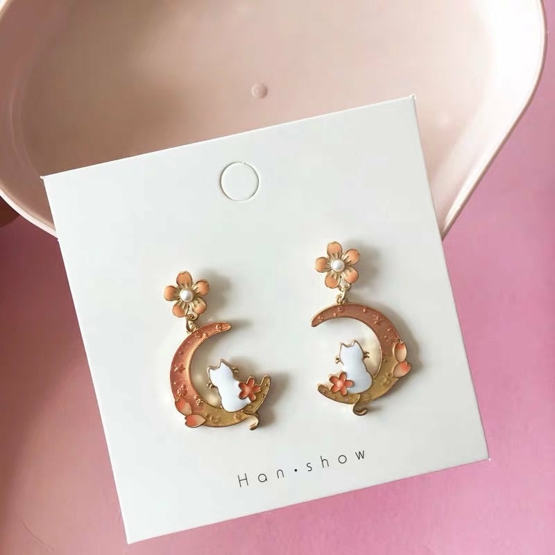 Accessories |  Moon Cat Earrings Accessories Accessories