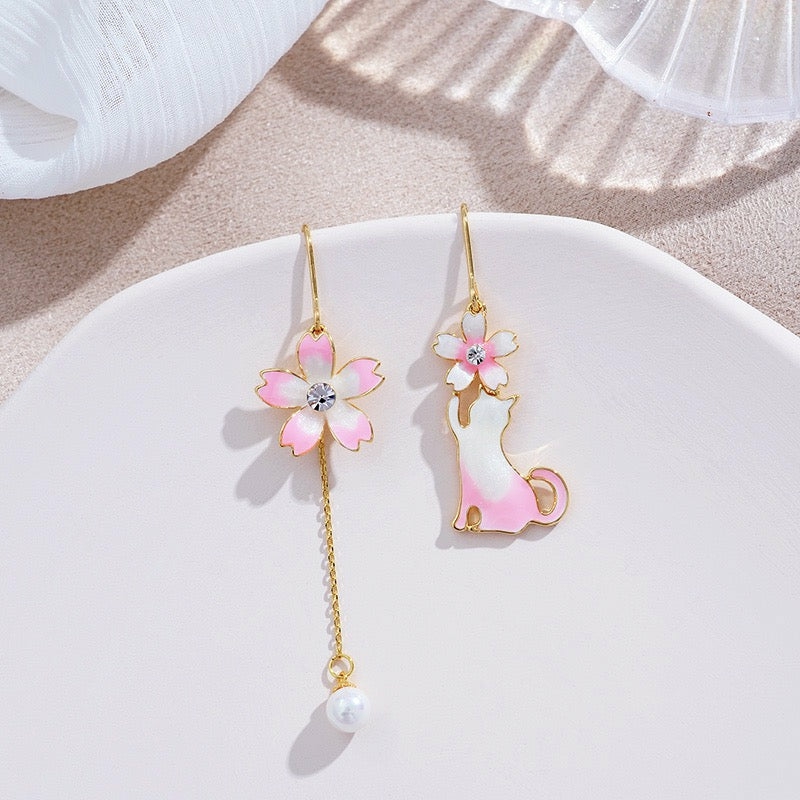 Accessories |  Sakura And Cat Earrings Accessories Accessories