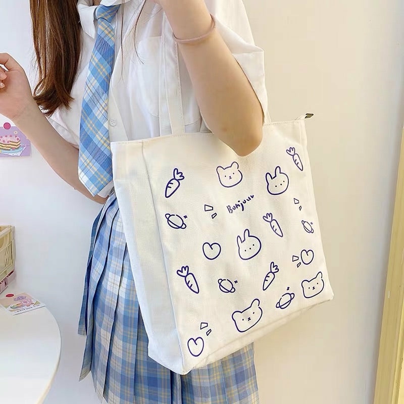 Bags & Wallet |  Cute Printed Canvas Bag Bags & Wallet Bags & Wallet