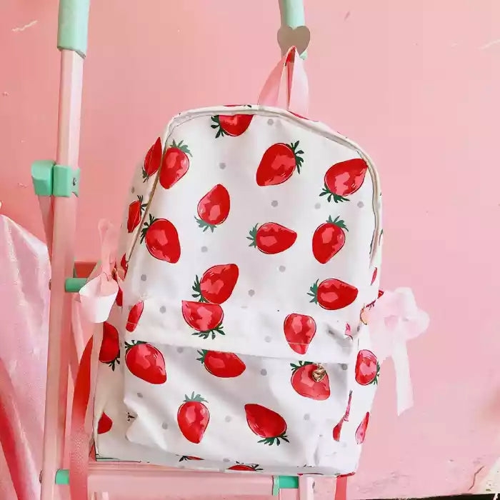 Bags & Wallet |  Strawberry Printed  Backpack Bags & Wallet Bags & Wallet