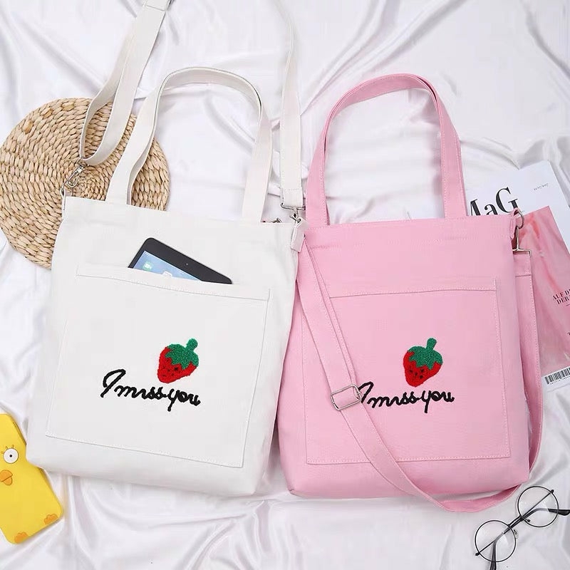 Bags & Wallet |  Sweet Strawberry Canvas Bag Bags & Wallet Bags & Wallet