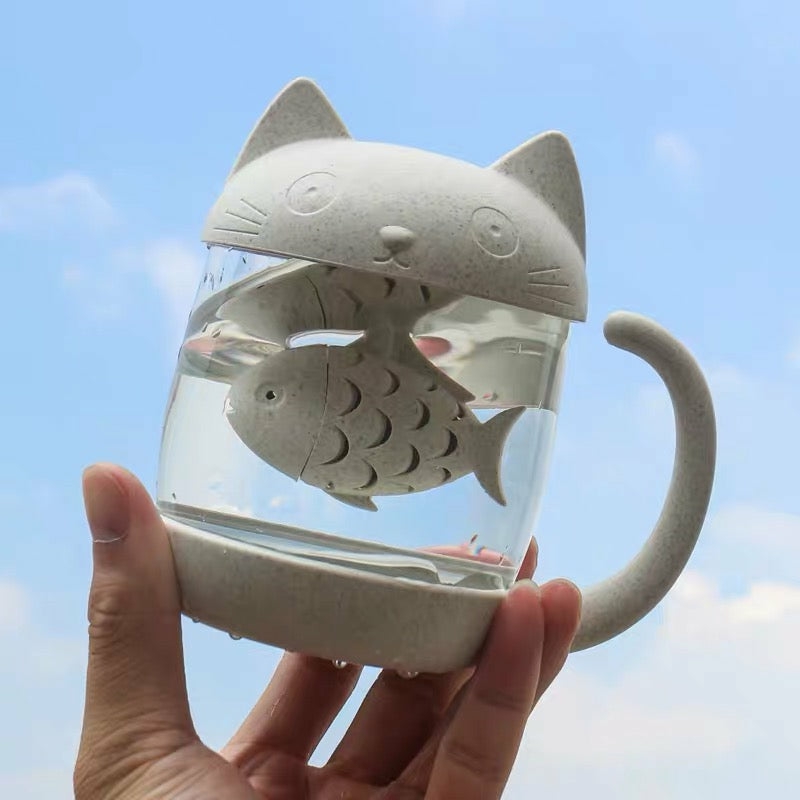 Houseware |  Cat And Fish Drinking Bottle Houseware Houseware