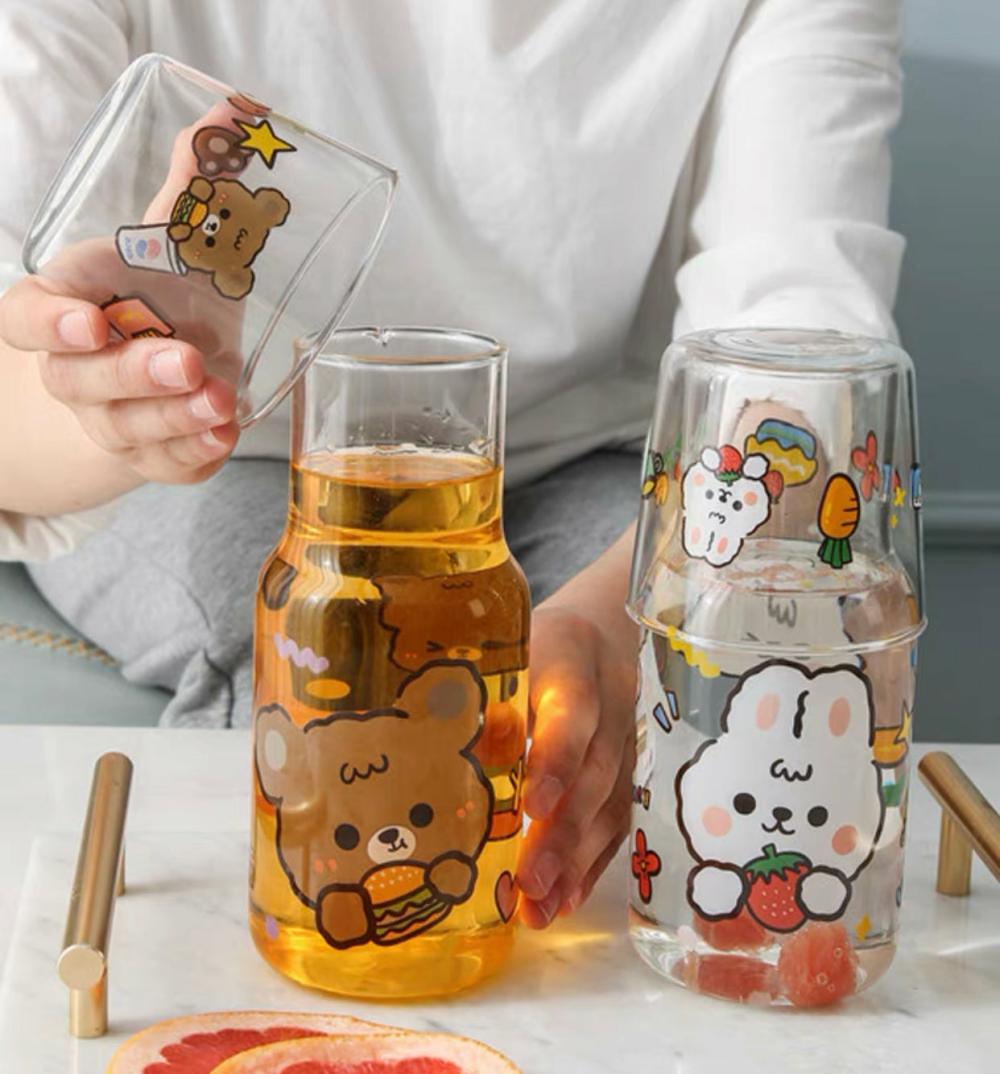 Houseware |  Cute Cartoon Drinking Bottle And Cup Houseware Bear