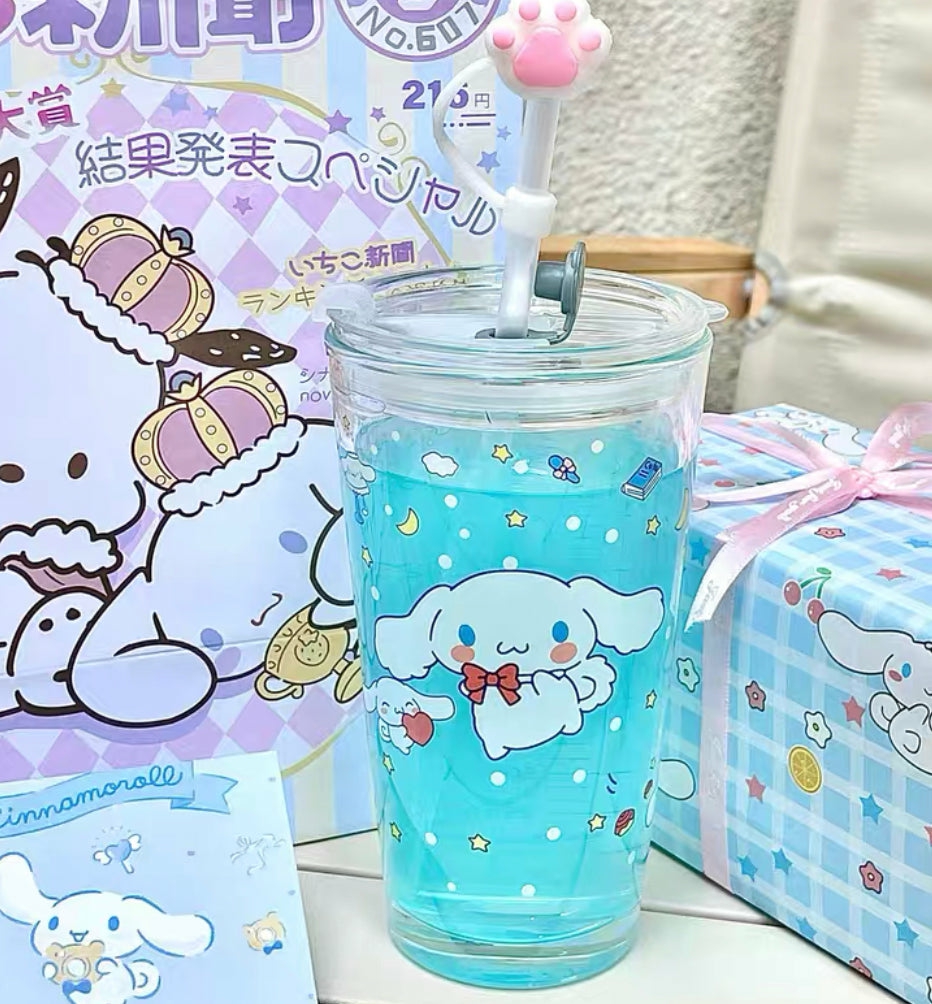 Houseware |  Cute Cartoon Glass Bottle Houseware Cinnamoroll