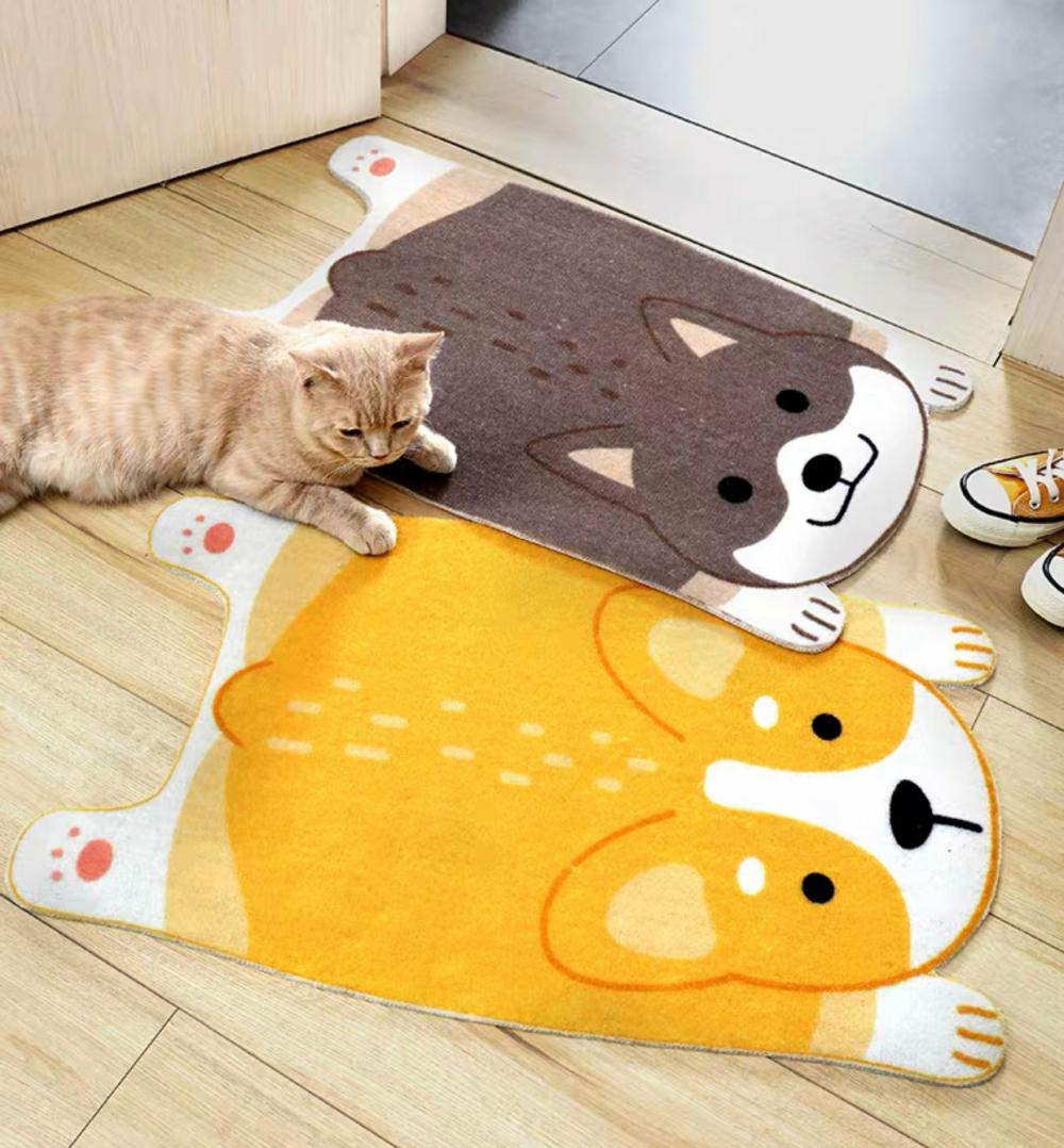 Houseware |  Cute Dog Floor Mat Houseware Brown