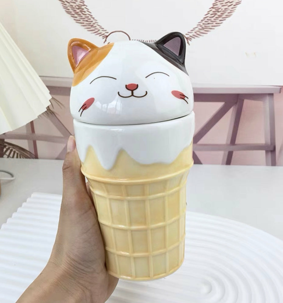 Houseware |  Cute Ice Cream Mug Houseware Cat