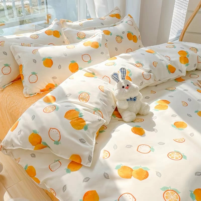 Houseware |  Cute Orange Bedding Set Houseware Houseware