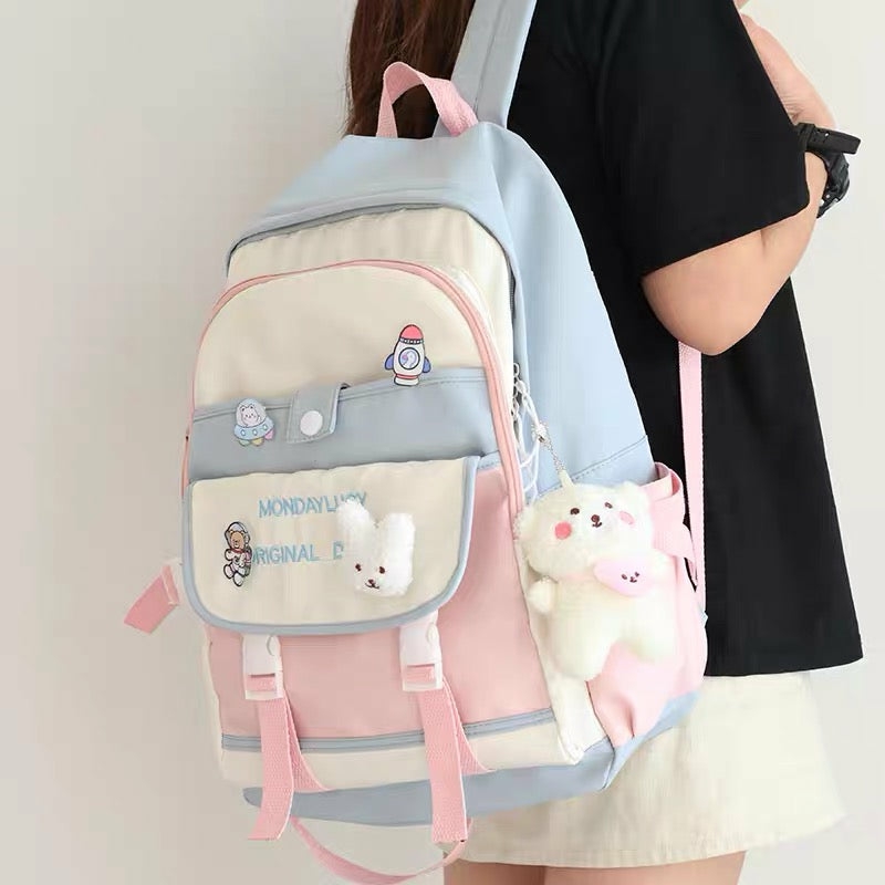 Houseware |  Cute Pastel Backpack Houseware Black