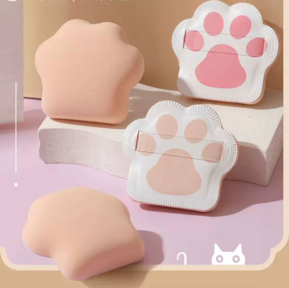 Houseware |  Cute Paw Powder Puff Houseware Carnation / A pair