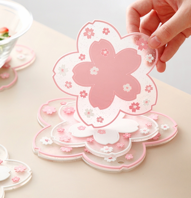 Houseware |  Cute Sakura Cup Mat Houseware Houseware