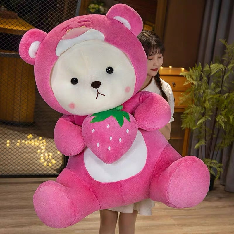 Houseware |  Cute Strawberry Bear Plush Toy Houseware Houseware