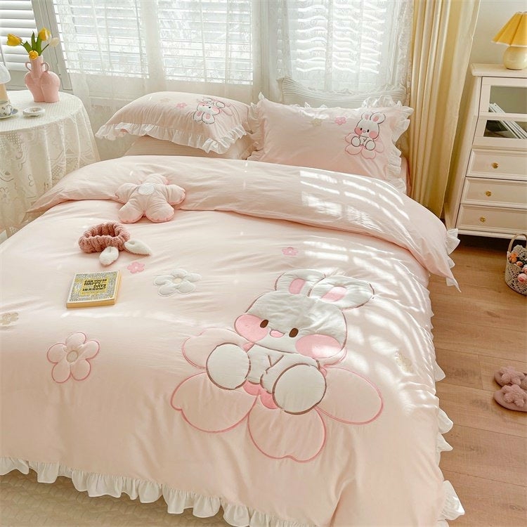 Houseware |  Flower And Rabbit Bedding Set Houseware Houseware