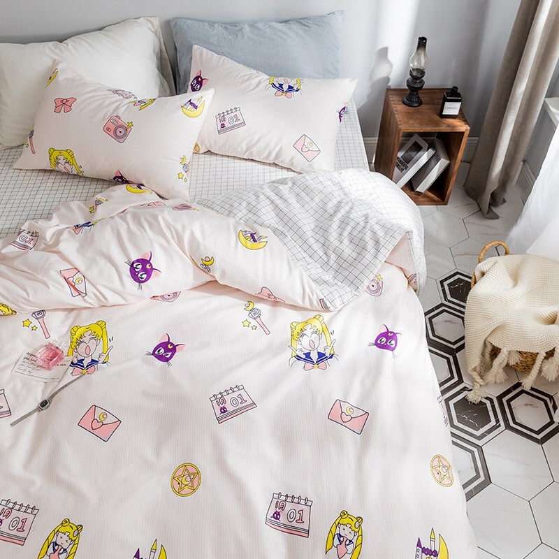 Houseware |  Girl And Cat Bedding Set Houseware Houseware