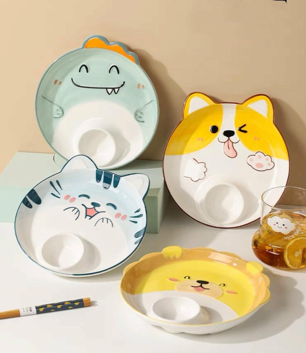 Houseware |  Happy Animal Plate Houseware Cat