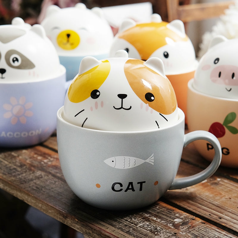 Houseware |  Kawaii Animal Cup Houseware Cat