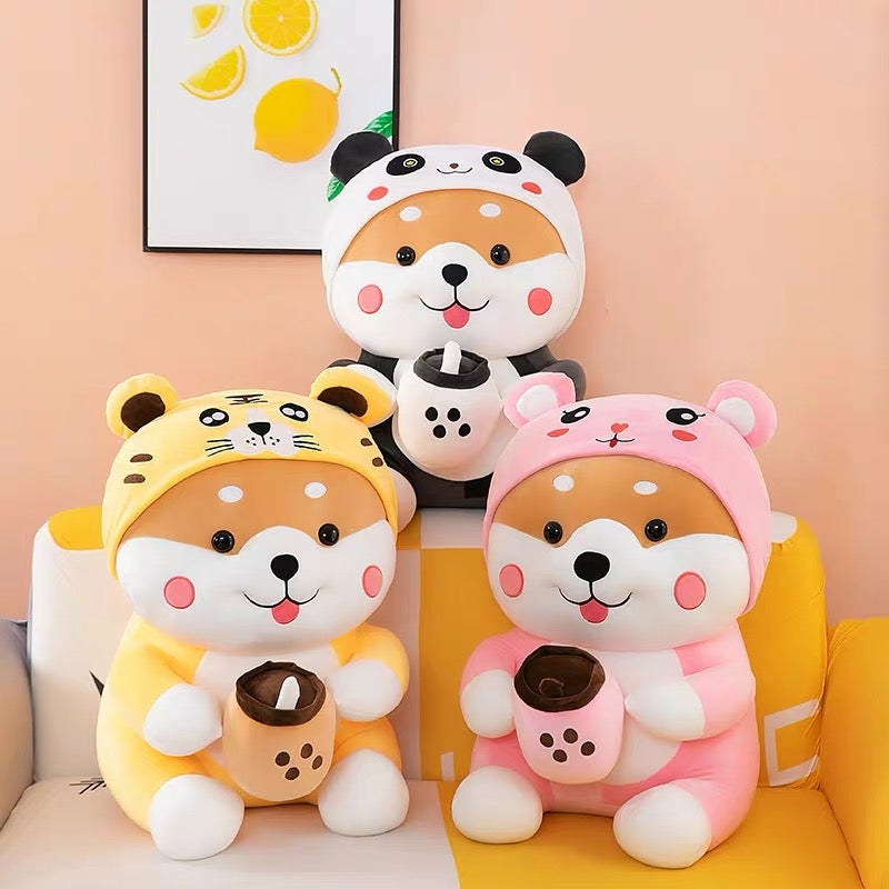 Houseware |  Kawaii Boba Dog Plush Toy Houseware Black / 35cm