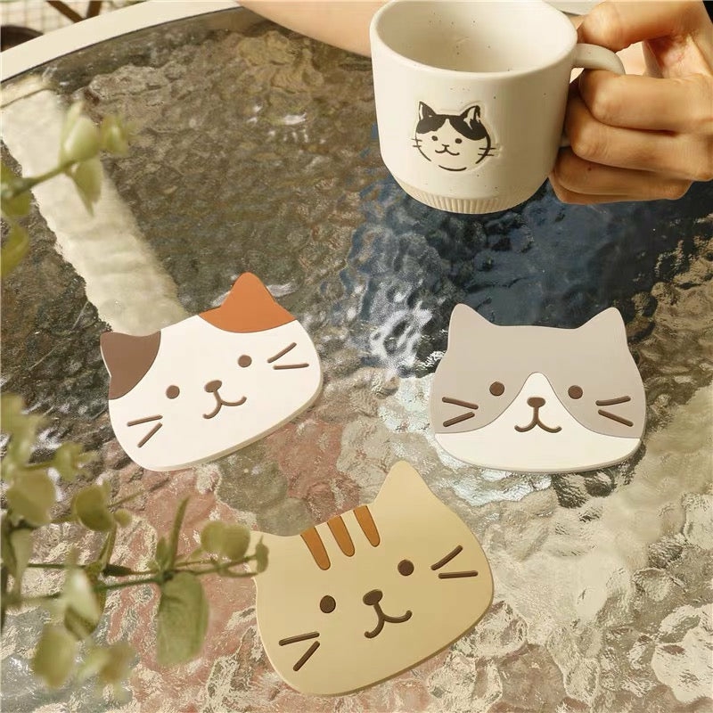 Houseware |  Kawaii Cat Cup Mat Houseware Houseware