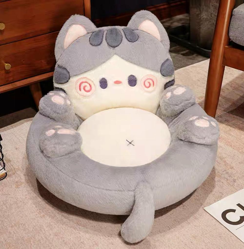 Houseware |  Kawaii Cat Cushion Houseware Gray