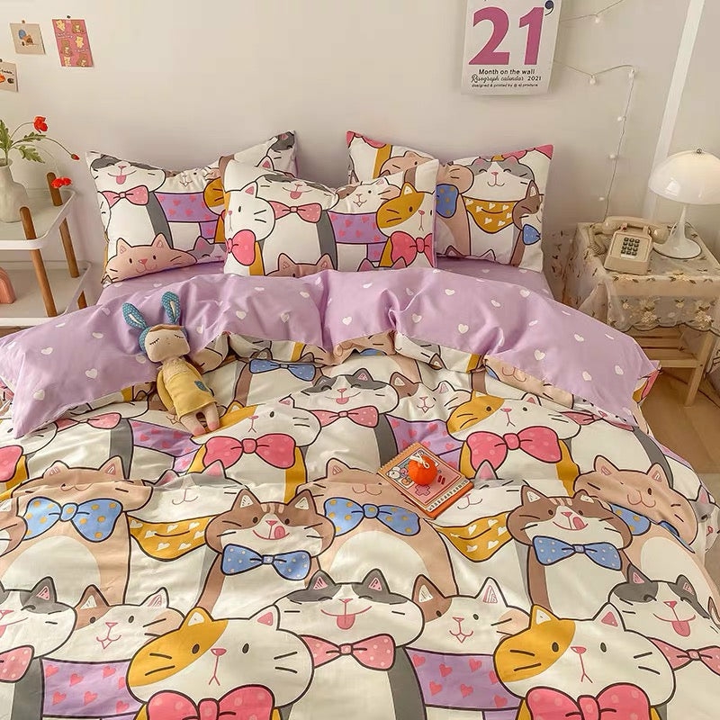 Houseware |  Kawaii Cats Bedding Set Houseware Houseware