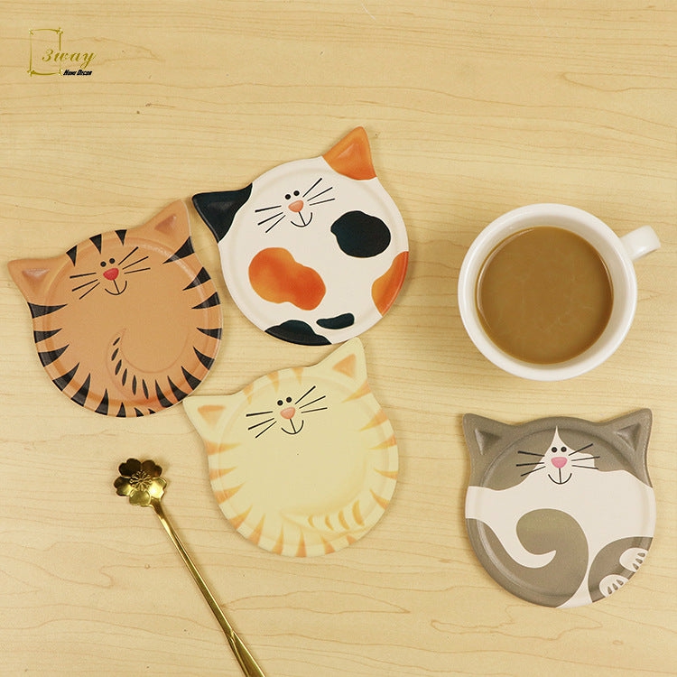 Houseware |  Kawaii Cats Cup Mat Set Houseware Houseware