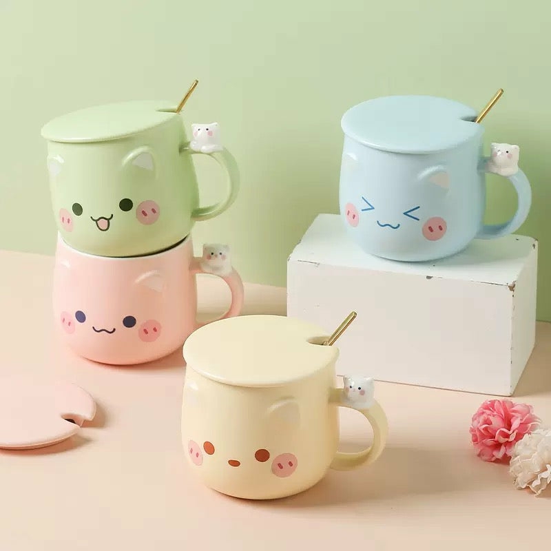 Houseware |  Kawaii Face Mug Houseware Blue