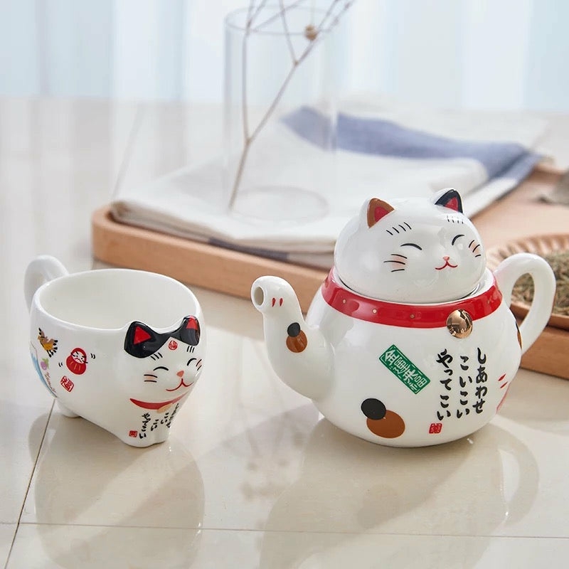 Houseware |  Kawaii Money Cat Tea Set Houseware Houseware