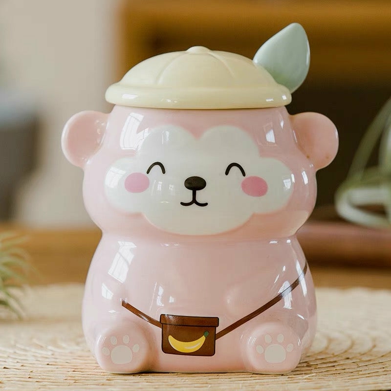 Houseware |  Kawaii Monkey Mug Houseware Brown