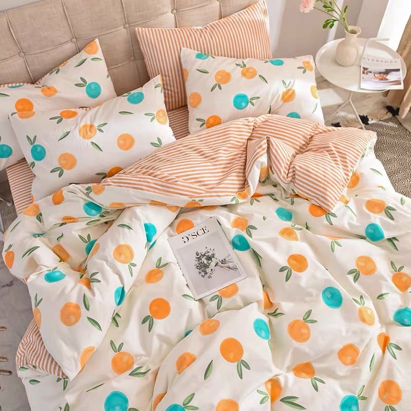 Houseware |  Kawaii Orange Bedding Set Houseware Houseware