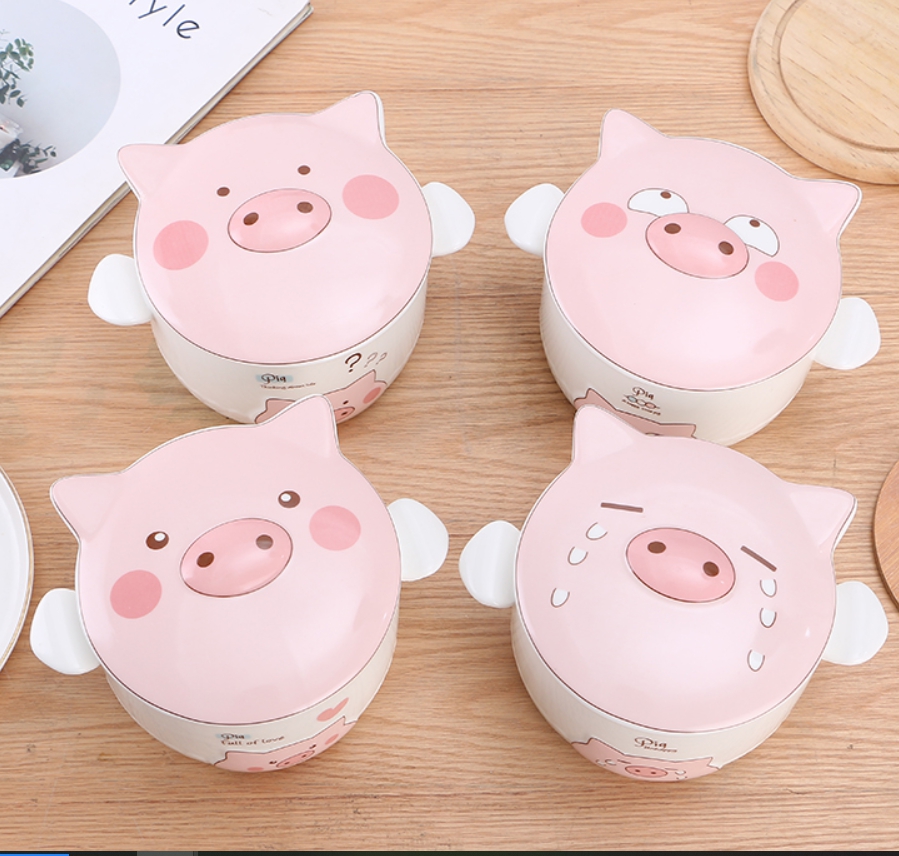 Houseware |  Kawaii Pig Bowl Set Houseware Houseware