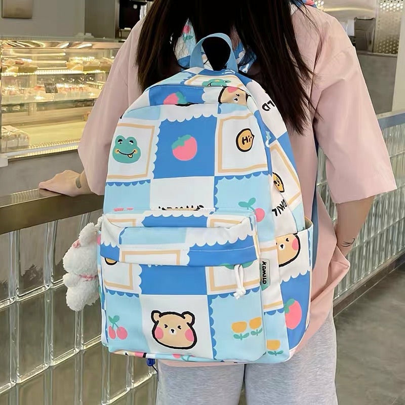 Houseware |  Kawaii Printed Backpack Houseware Blue