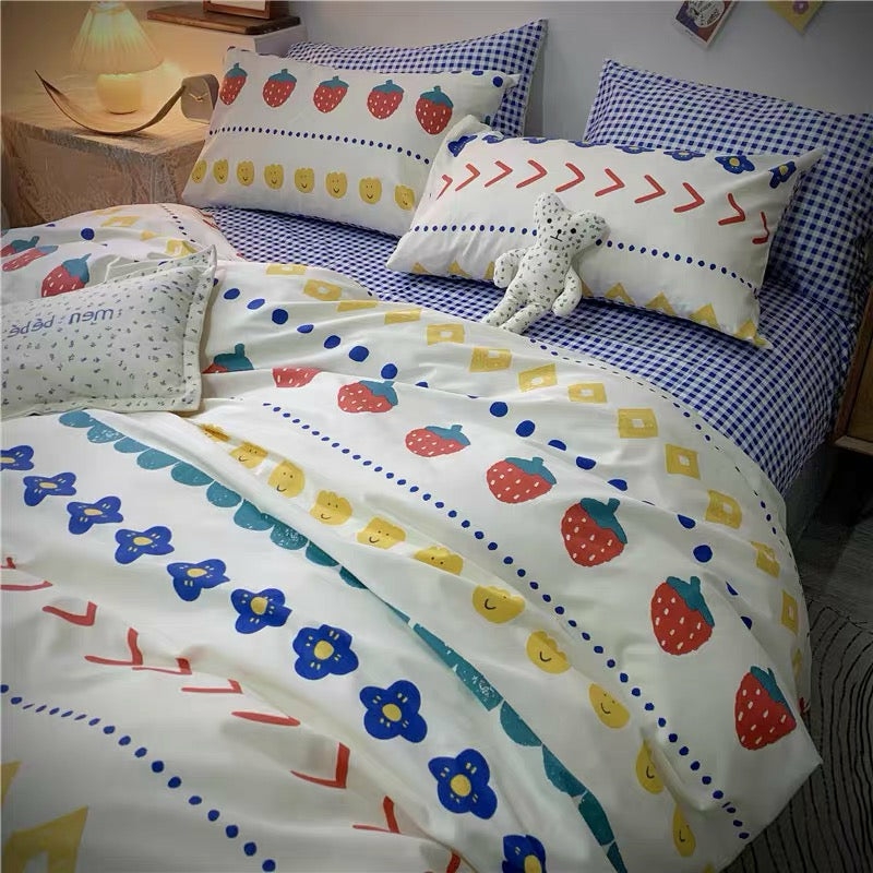 Houseware |  Kawaii Printed Bedding Set Houseware Houseware