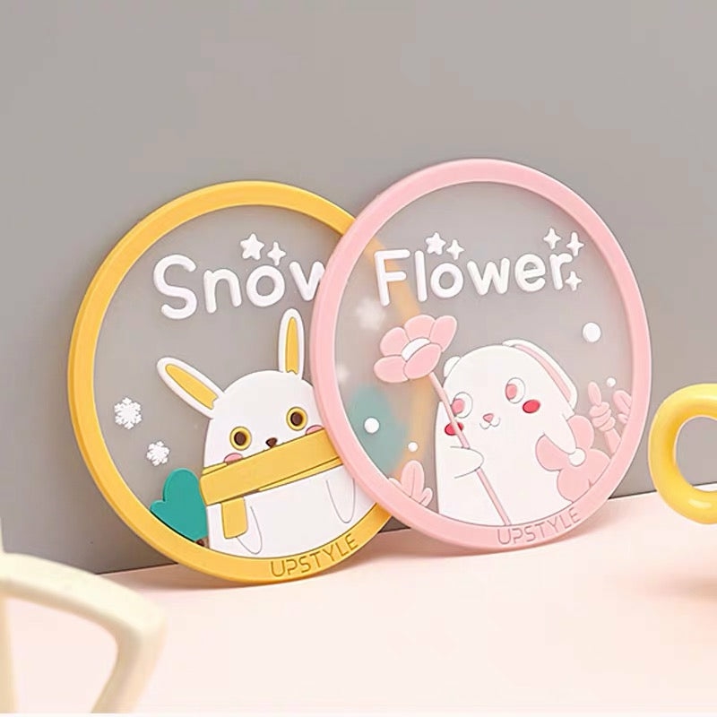 Houseware |  Kawaii Rabbit Cup Mat Houseware Flower