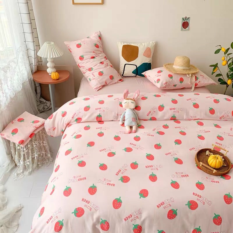 Houseware |  Kawaii Strawberries Bedding Set Houseware Houseware