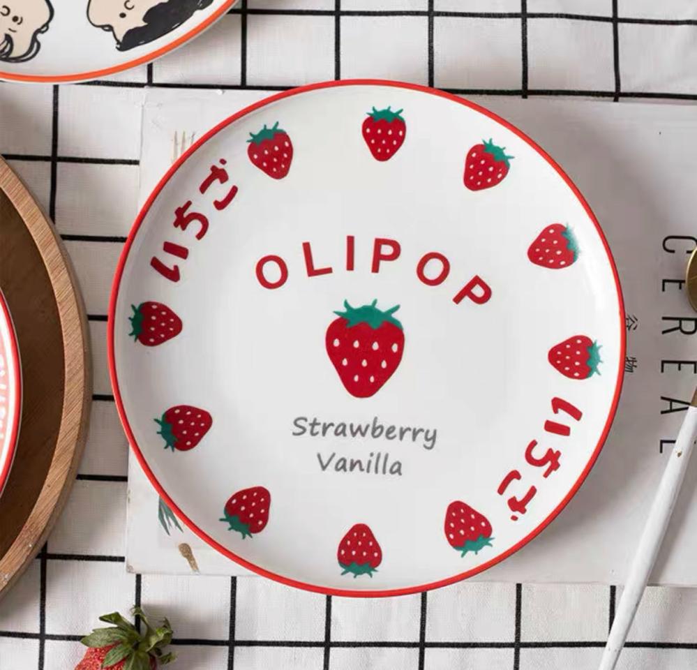 Houseware |  Kawaii Strawberry Handmade Plate Houseware Houseware