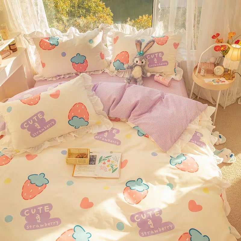 Houseware |  Pastel Strawberry Bedding Set Houseware Houseware