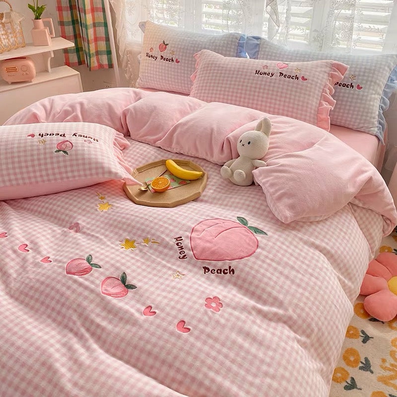 Houseware |  Soft Honey Peach Bedding Set Houseware Houseware