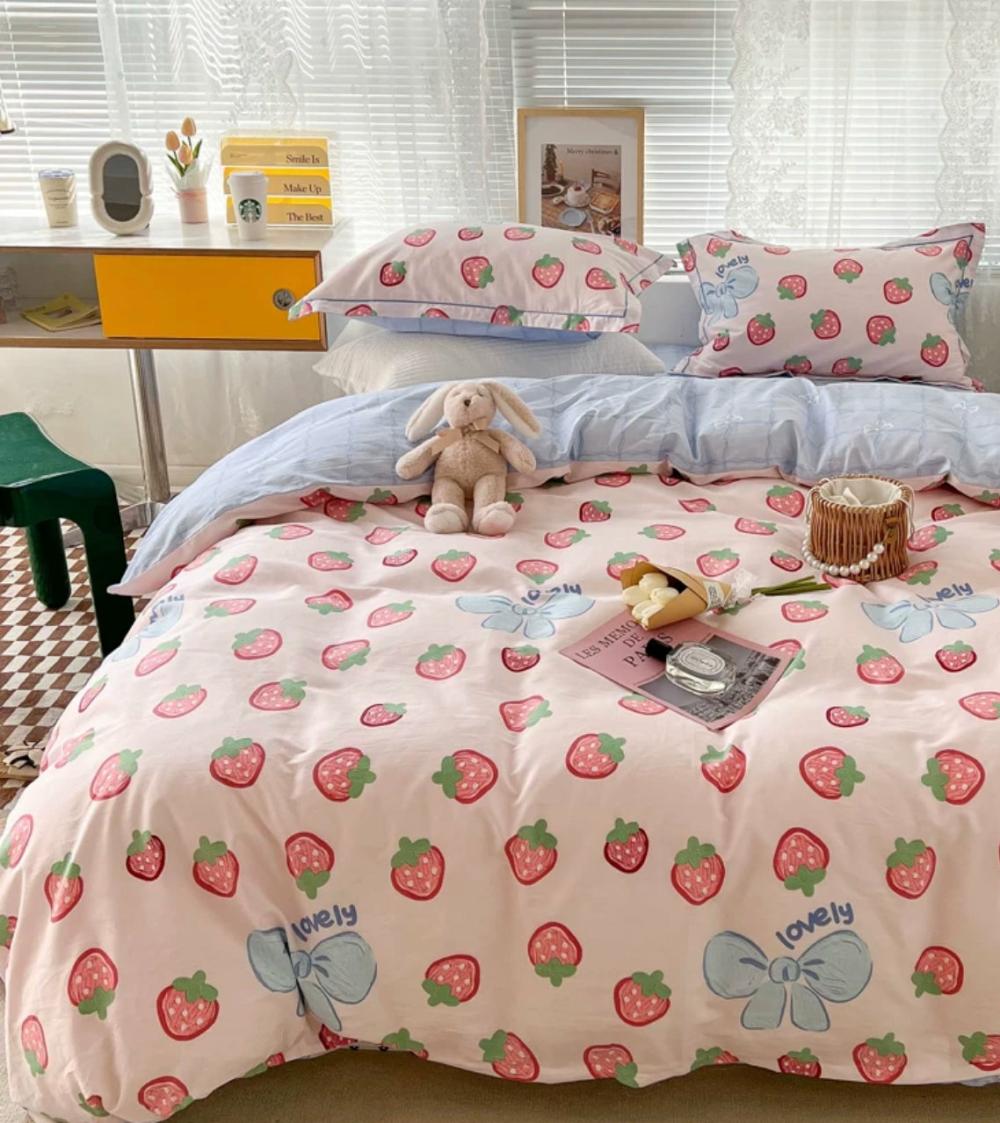 Houseware |  Strawberry With Bowknot Bedding Set Houseware Houseware