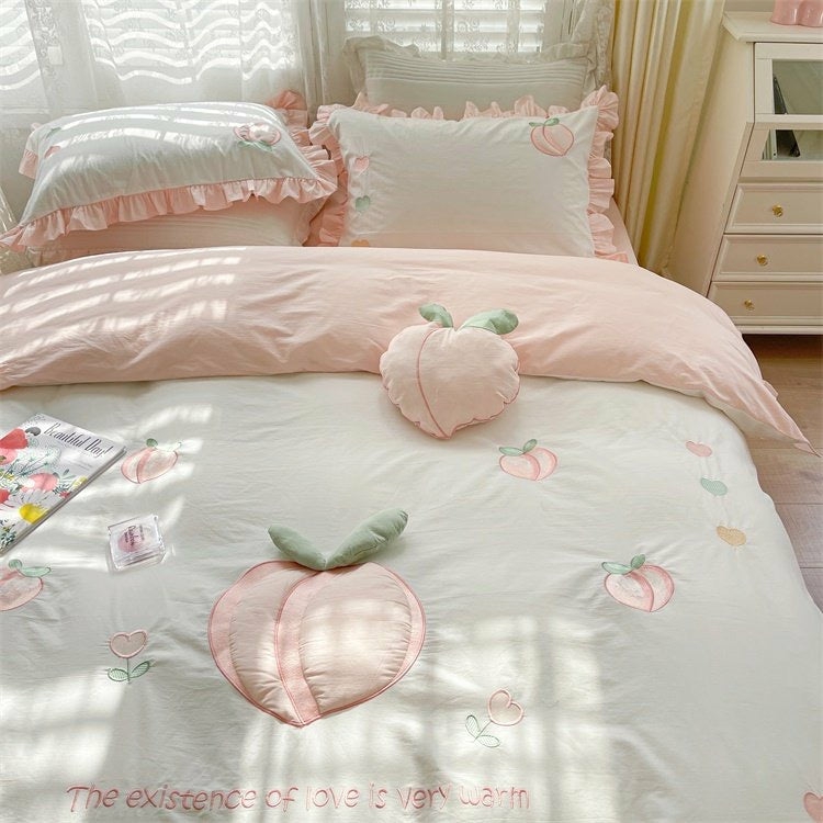 Houseware |  Kawaii Peach Bedding Set Houseware Houseware