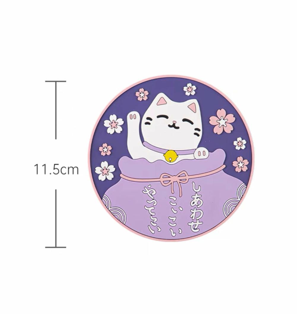 Houseware |  Sakura Cat Cup Mat Houseware Houseware