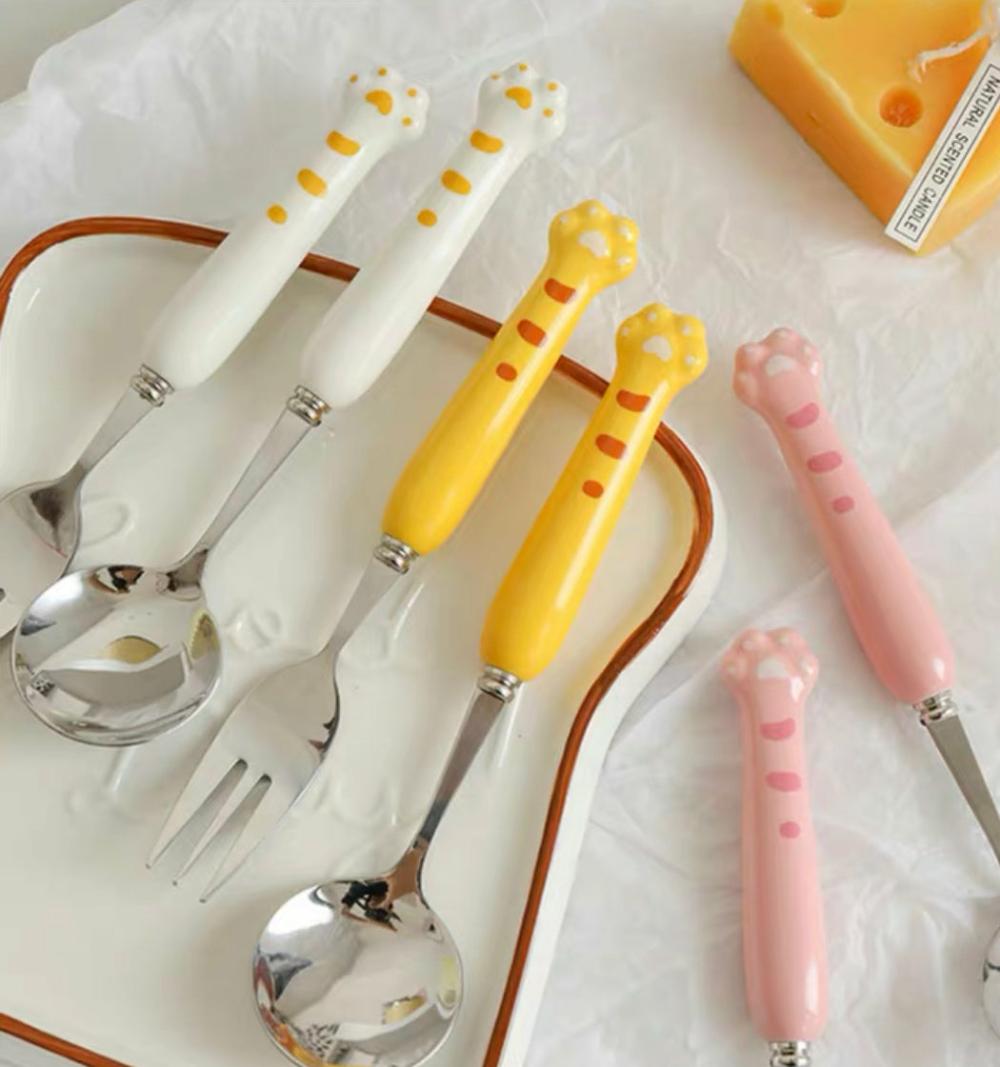 Houseware |  Cute Paw Spoon & Fork Houseware Houseware