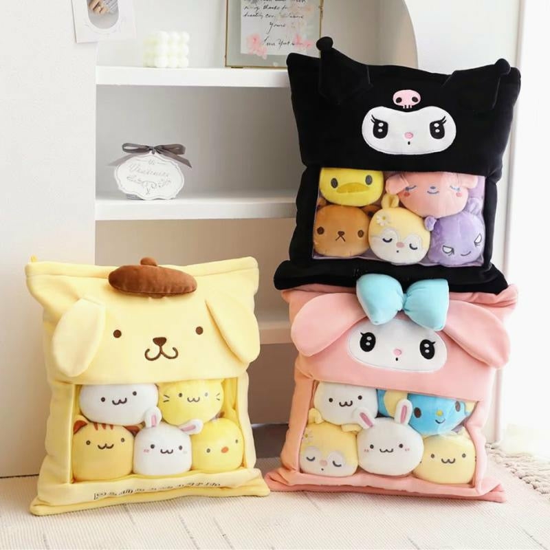 Houseware |  Cute Cartoon Dolls Pillow Houseware Black