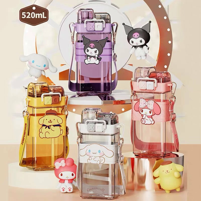 Houseware |  Cute Cartoon Drinking Bottle Houseware Gray