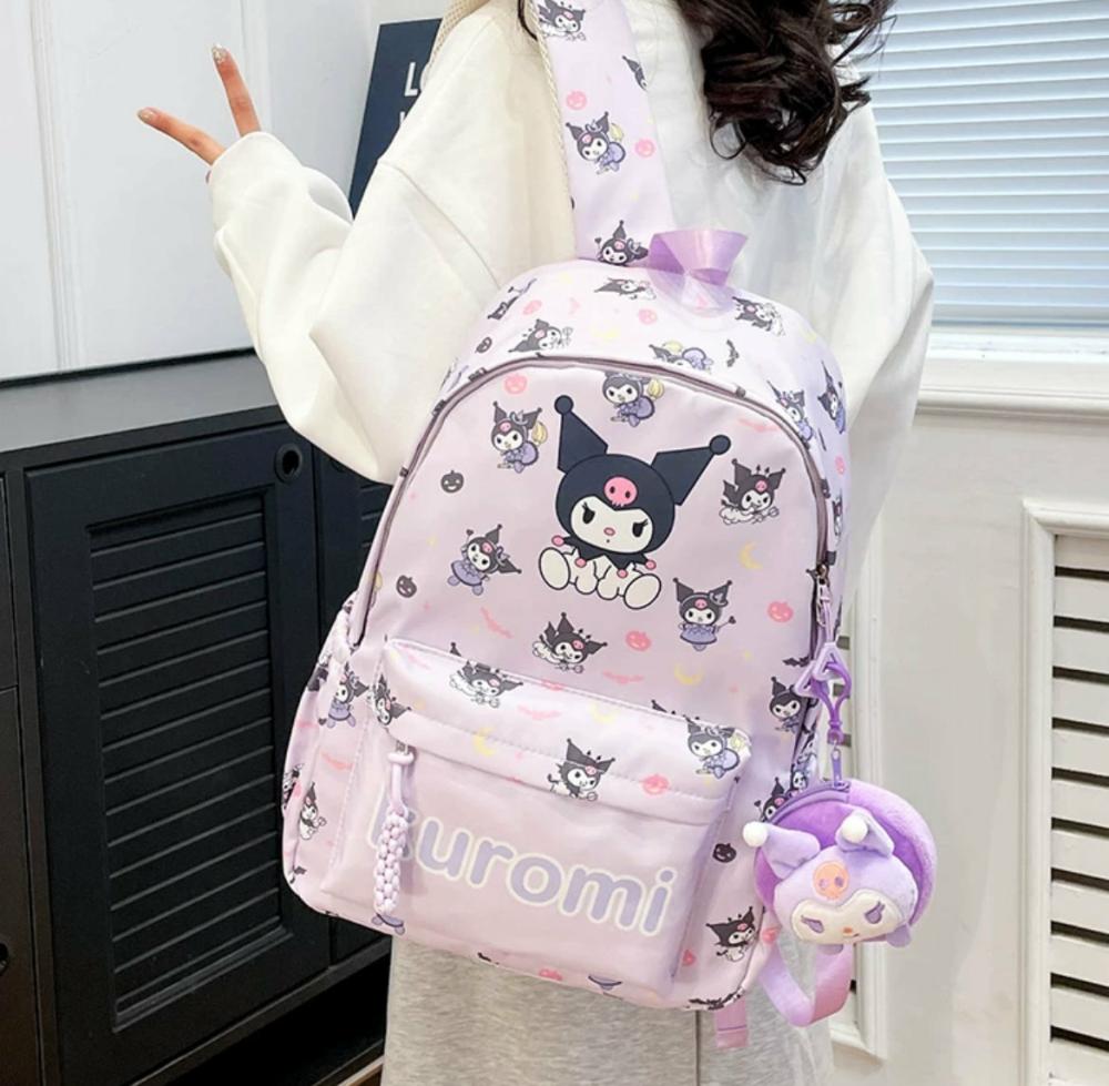 Houseware |  Kawaii Style Backpack Houseware Black kuromi